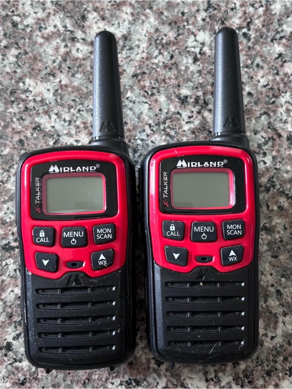 Red Midland X-Talker T31A, 22-Channel Two-Way Radio Walkie-Talkie Set Of 2